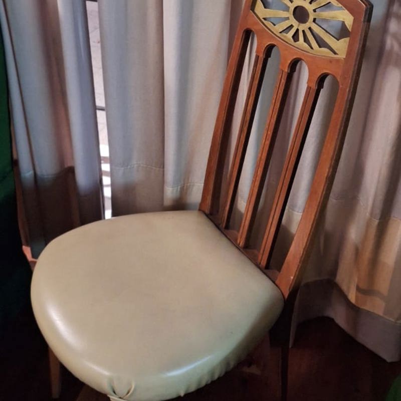 Juego de comedor nogal mesa de 176 x 88 + tabla de alargue con 6 sillas excelente estado oportunidad 